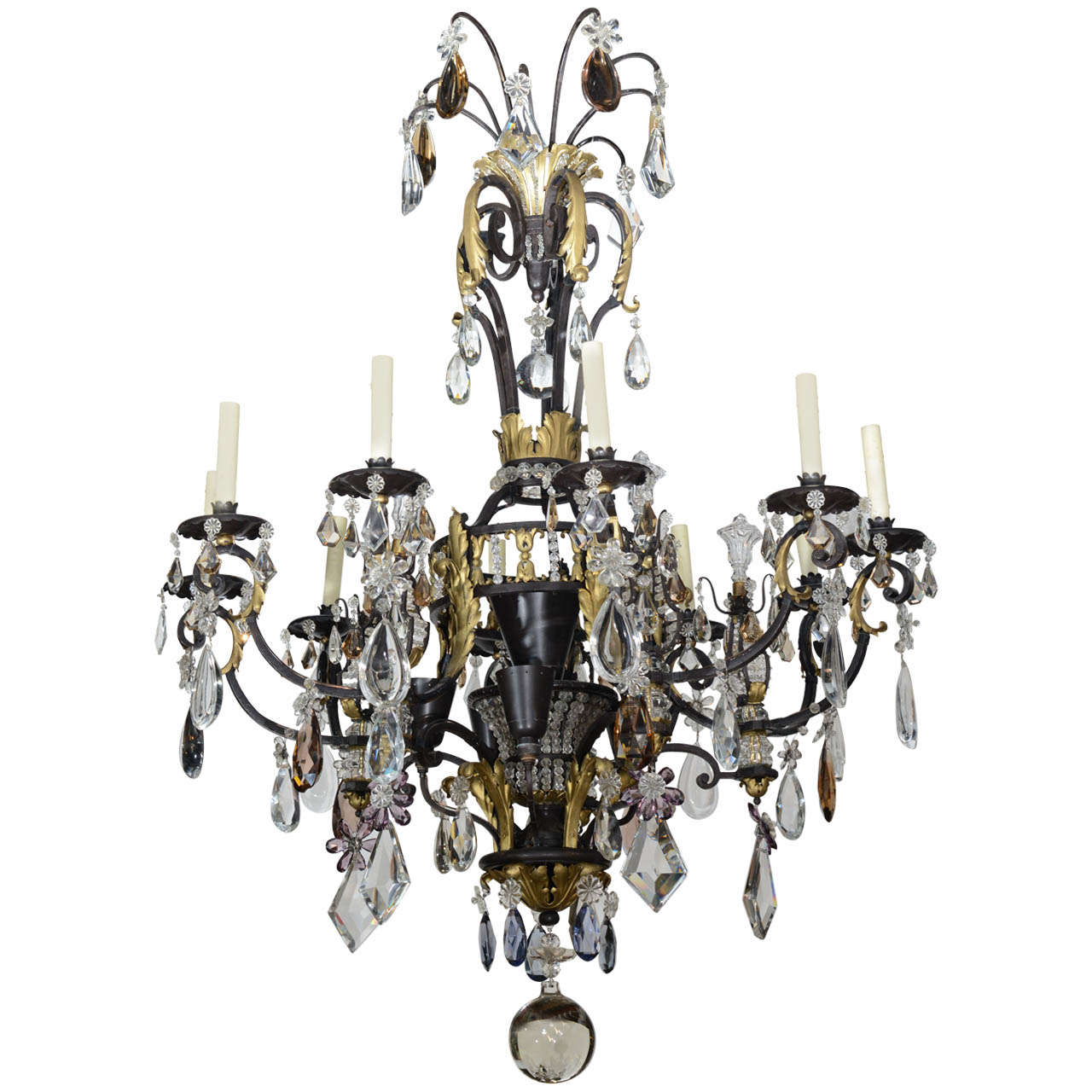 Decorative Iron and Crystal Ship Chandelier at 1stDibs ship crystal