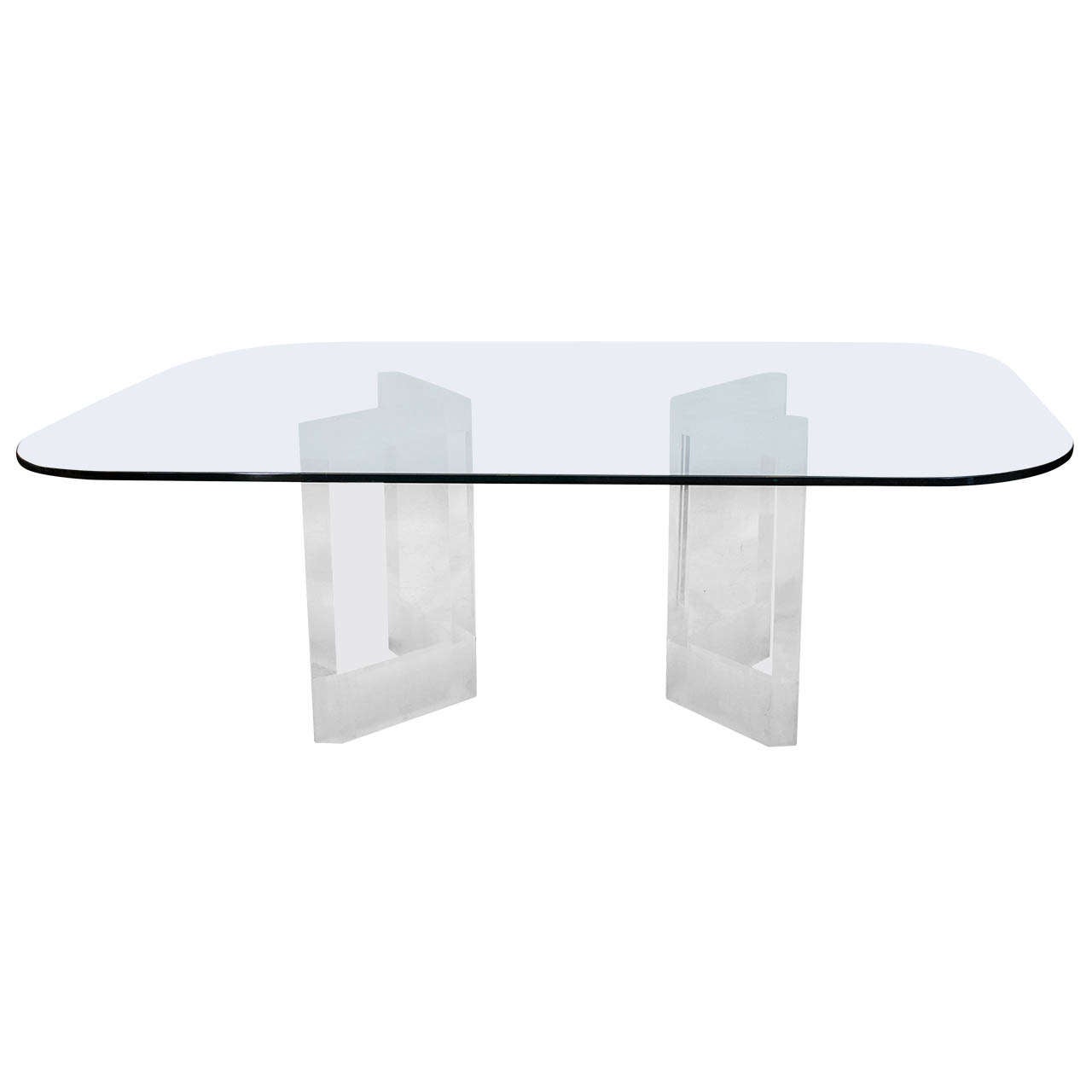 Beautiful Dining Table with Lucite Base