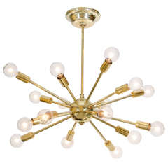 Classic Brass Sputnik Chandelier