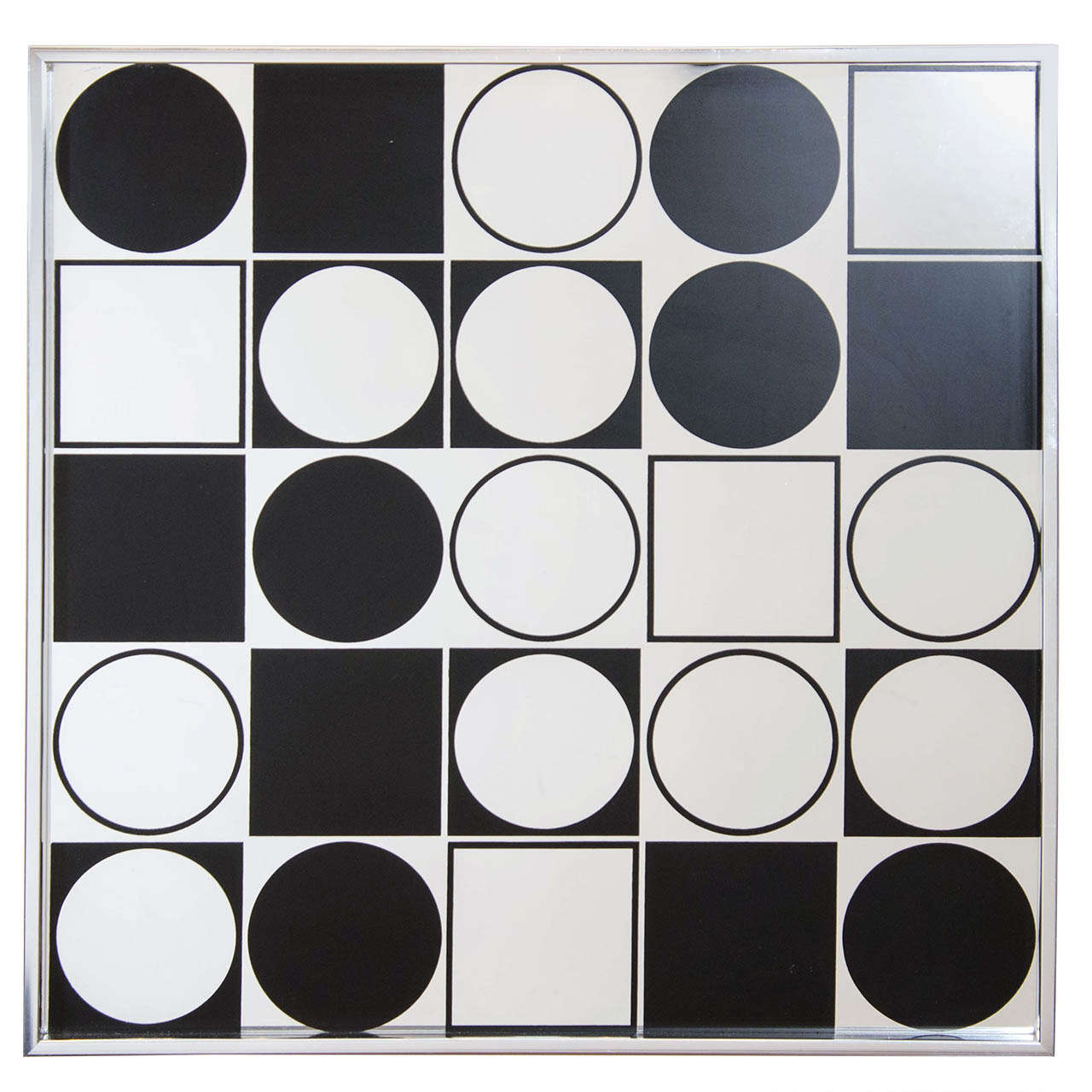 Mod Graphic Wall Mirror For Sale
