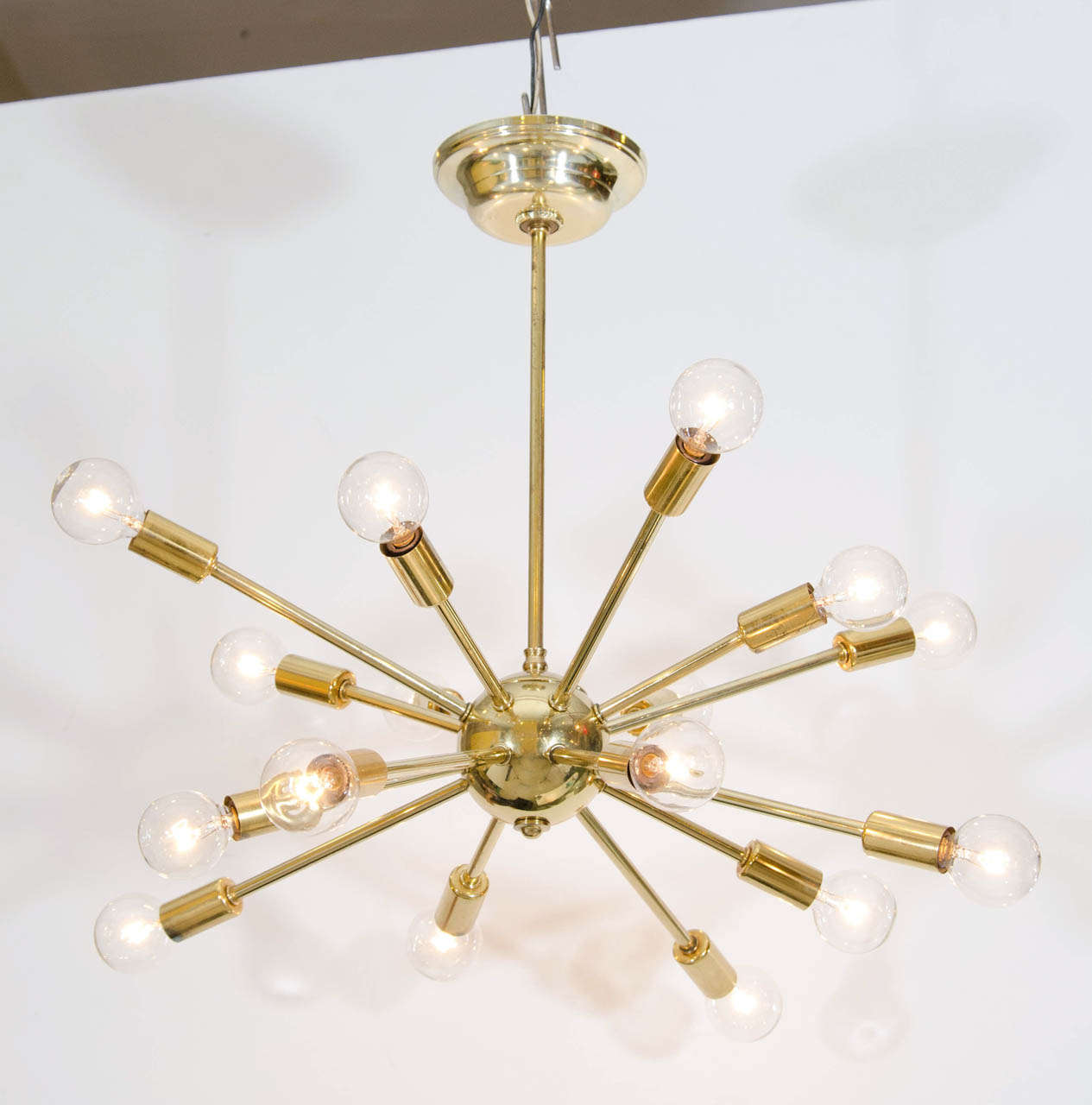 Classic Brass Sputnik Chandelier at 1stdibs