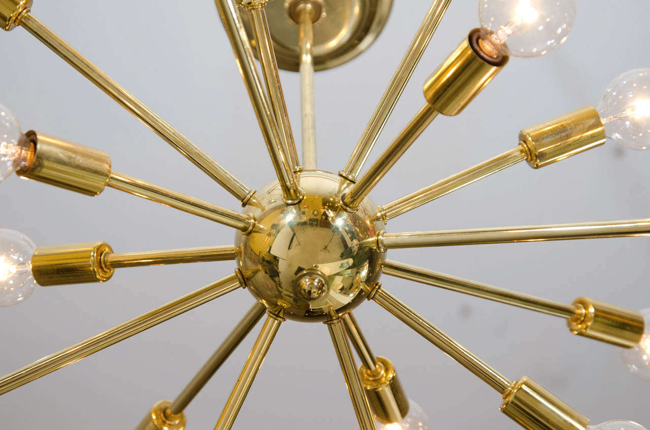 Classic Brass Sputnik Chandelier at 1stDibs