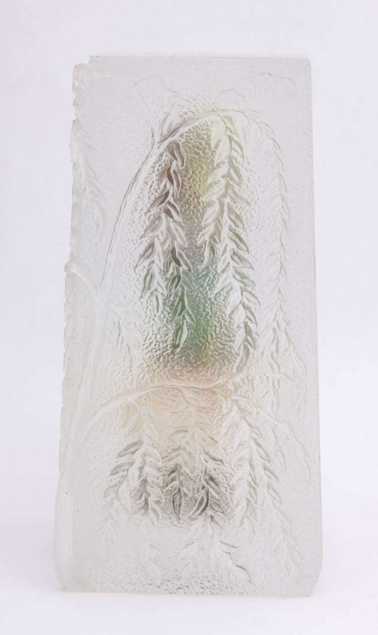 American An Important Paul Stankard Glass Botanical Carved By Barry Sautner For Sale