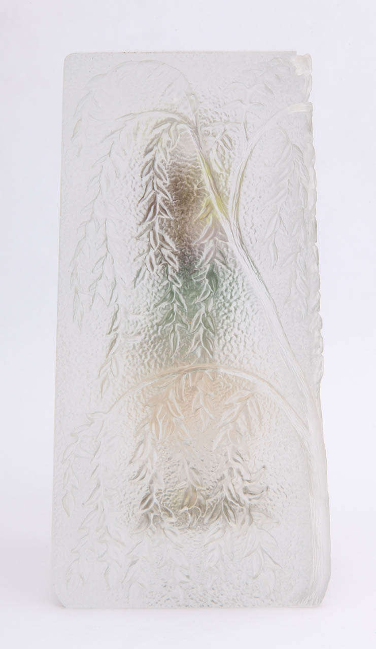 20th Century An Important Paul Stankard Glass Botanical Carved By Barry Sautner For Sale