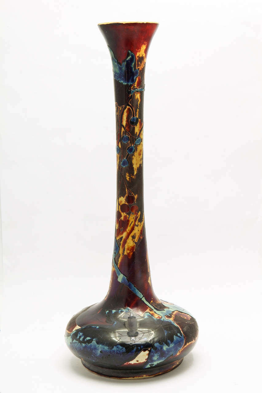 A Beautiful Signed Muller Croismare Cameo Glass vase 1