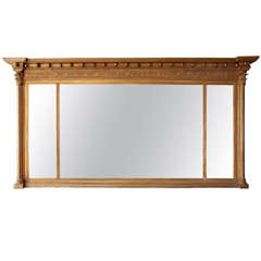 19th Century English Neo-Classical Gilded Overmantel