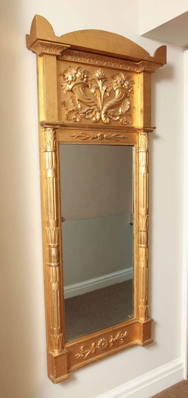 Tall 19th Century Swedish Gilded Pier Mirror