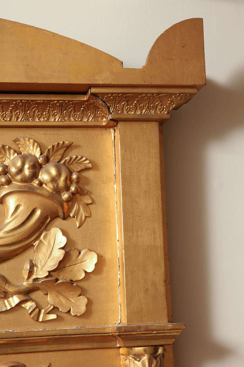 Giltwood 19th Century Swedish Gilded Pier Mirror For Sale