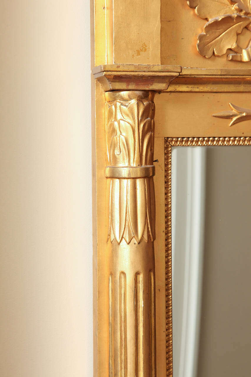 19th Century Swedish Gilded Pier Mirror For Sale 1