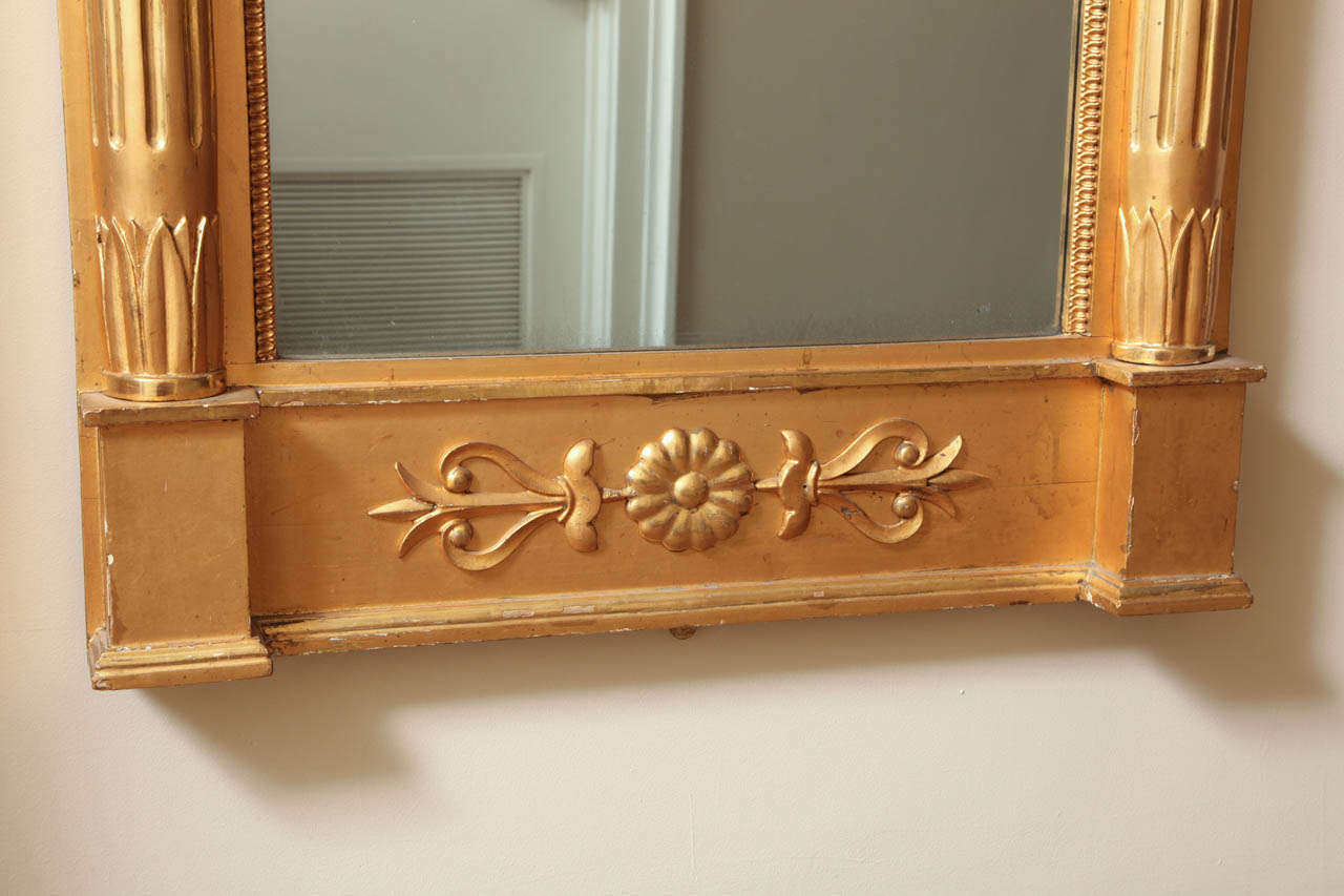 19th Century Swedish Gilded Pier Mirror For Sale 2