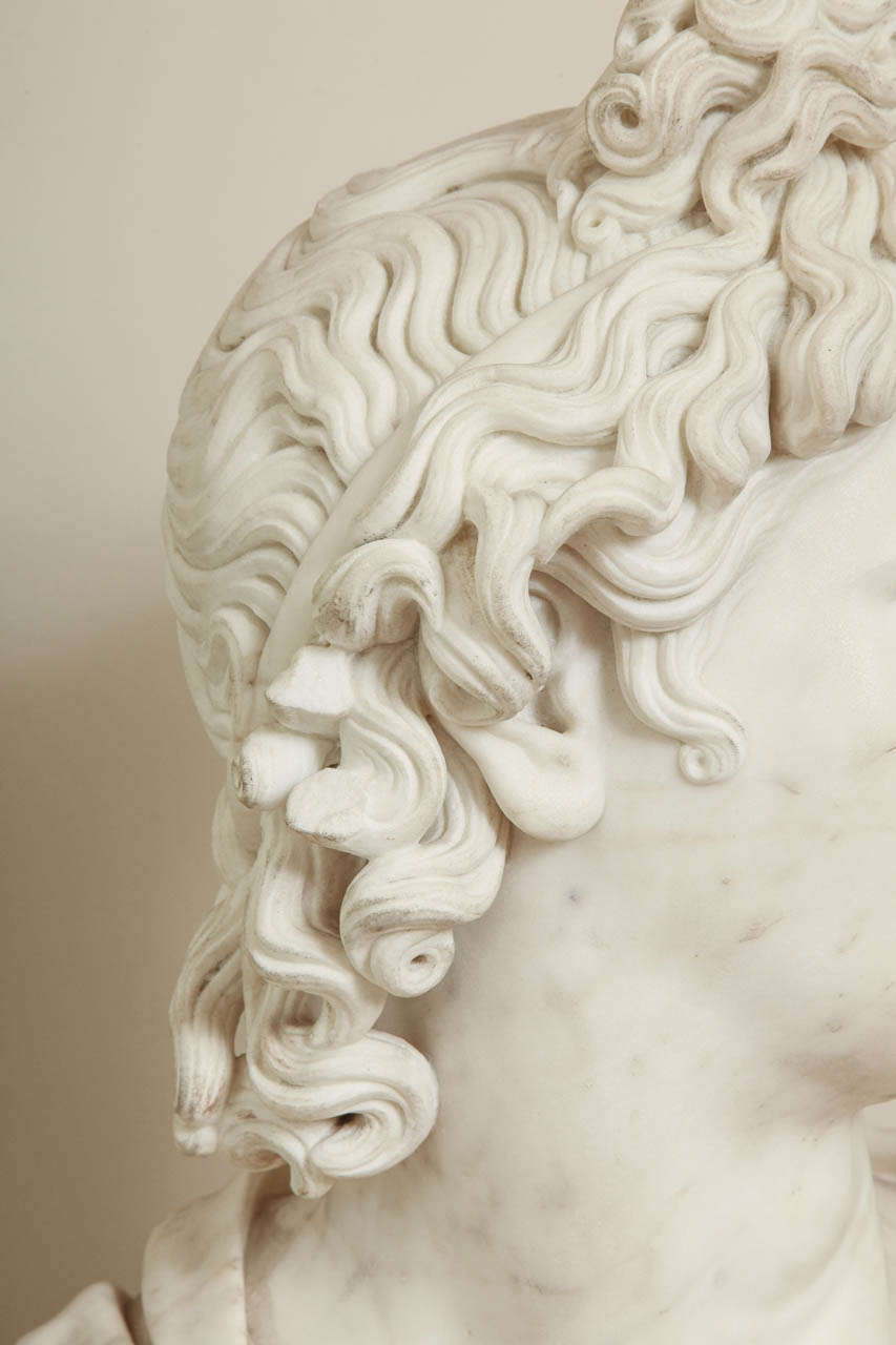 Italian 19th Century Heroic Bust of Apollo