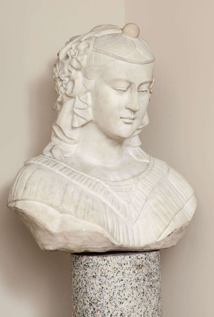 Italian Marble Bust In Good Condition In New York, NY