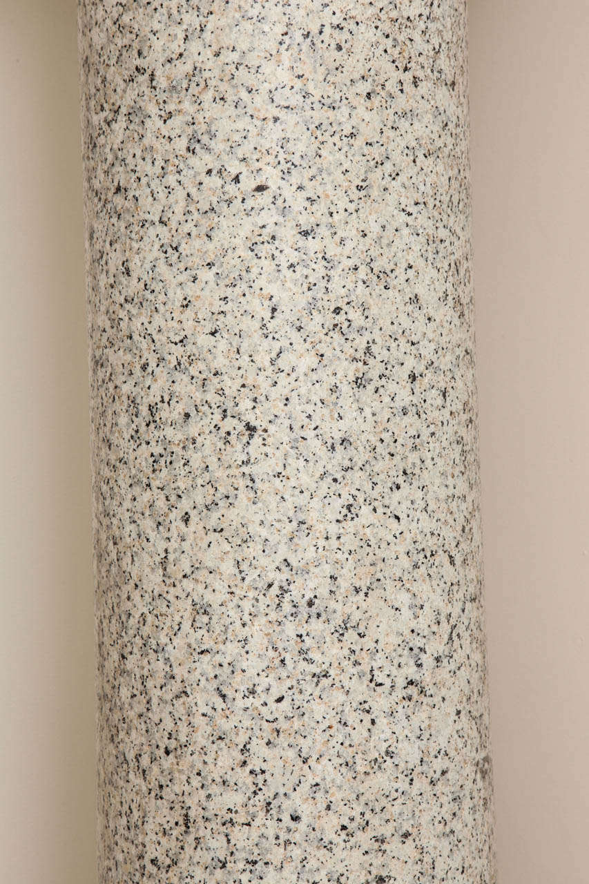  Granite Column on Marble Base In Good Condition For Sale In New York, NY