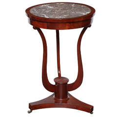 19th Century English, Mahogany and Marble Topped Table 12