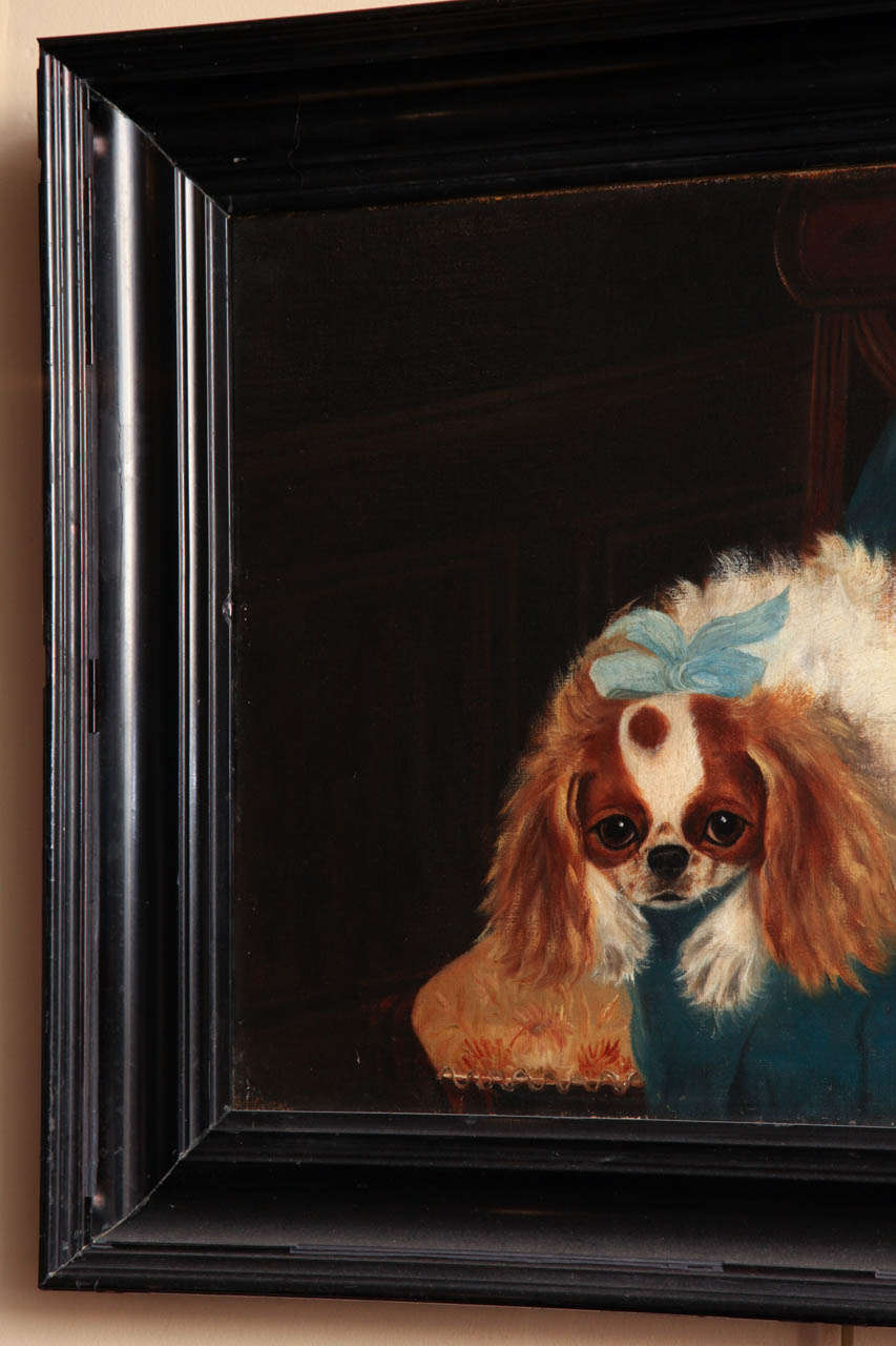 19th Century English Oil of a King Charles For Sale 2