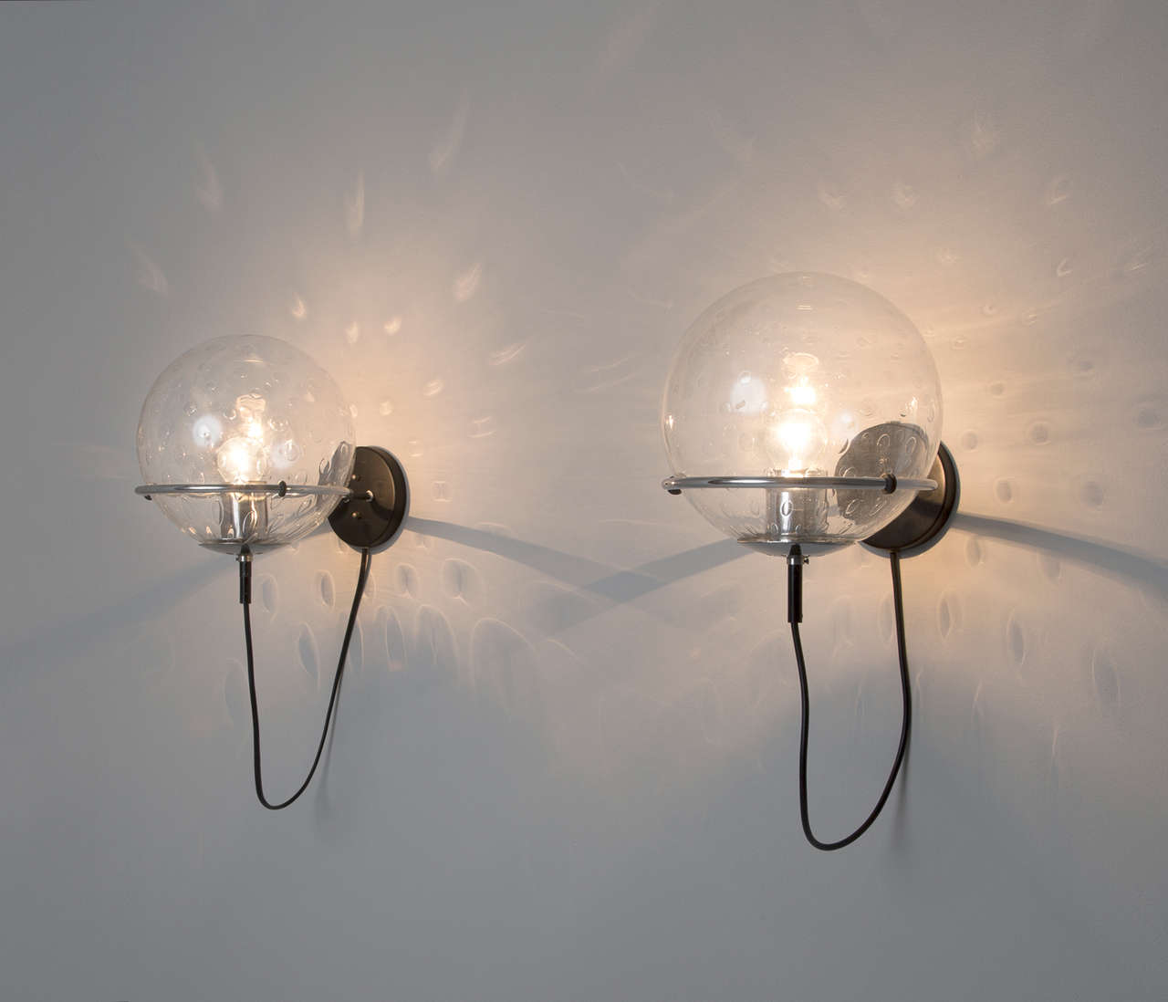 Mid-Century Modern Set of Six 'Globe' Wall Lights