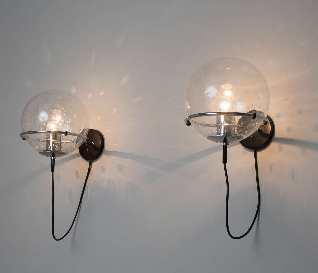 European Set of Six 'Globe' Wall Lights