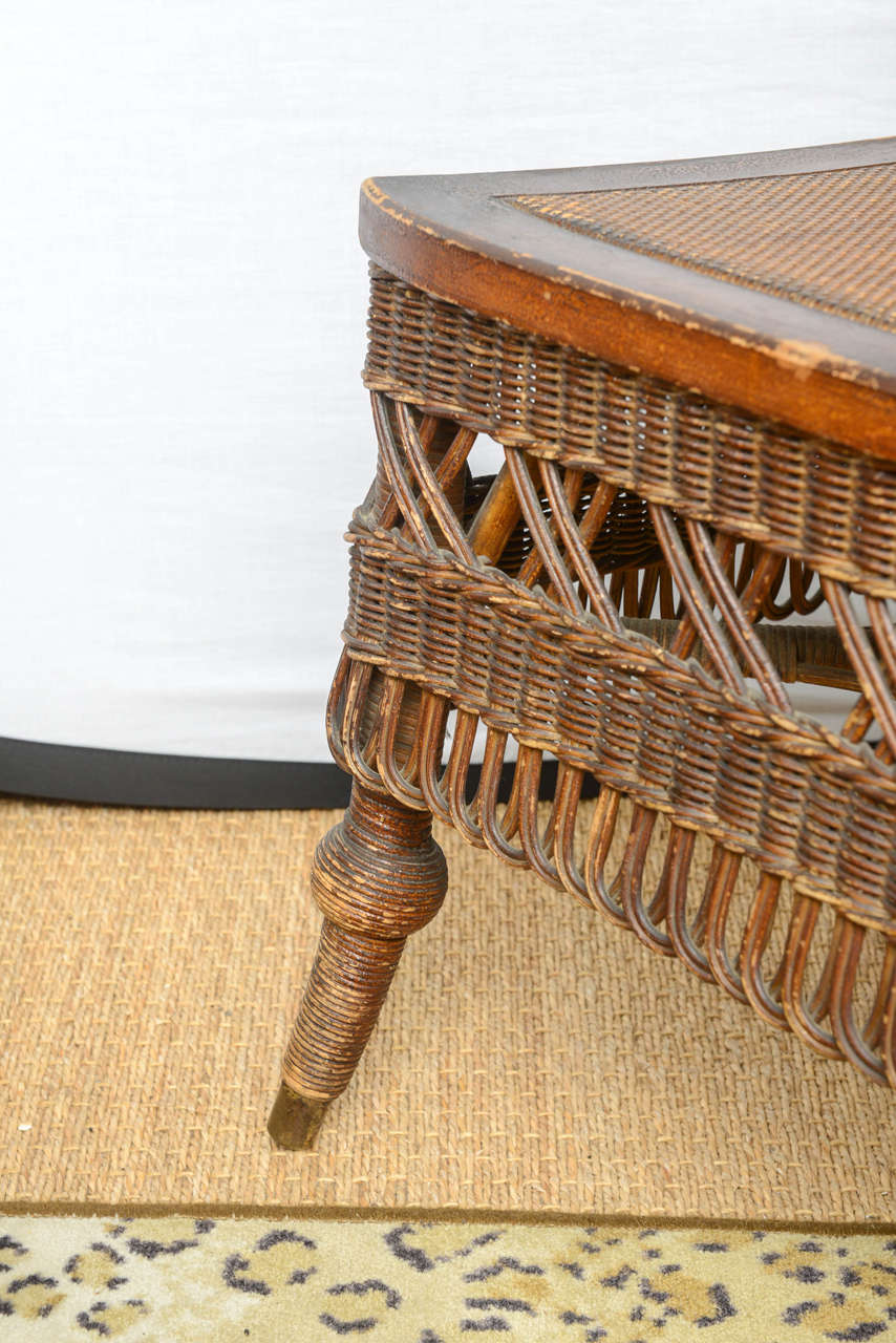 Rare Heywood-Wakefield Wicker Chair In Good Condition In West Palm Beach, FL