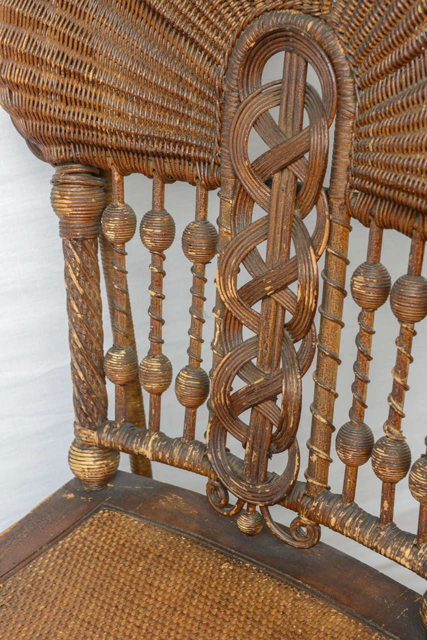 20th Century Rare Heywood-Wakefield Wicker Chair