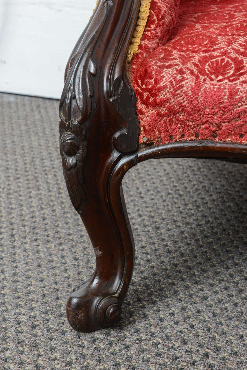 British 19th Century English Mahogany Loveseat or Double-Ended Victorian Settee
