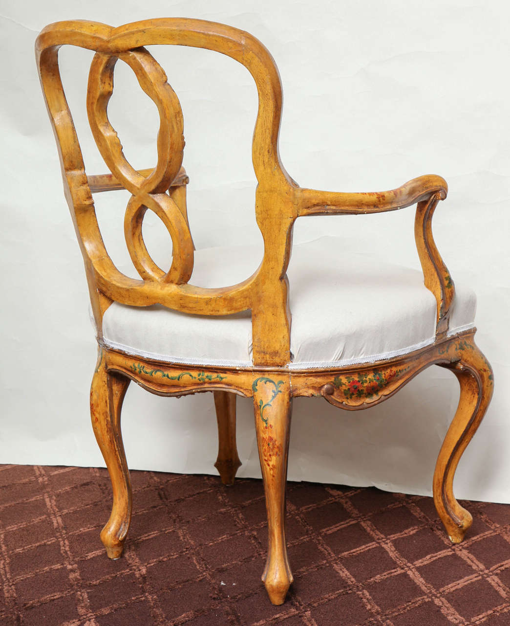 Pair of 1880s Venetian Rococo Style Open Armchairs 2