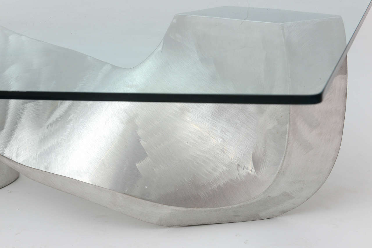 glass sculpture coffee table