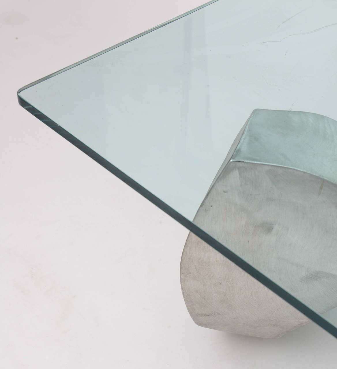 Late 20th Century Bill Barrett Fabricated Aluminum Sculpture Coffee Table For Sale