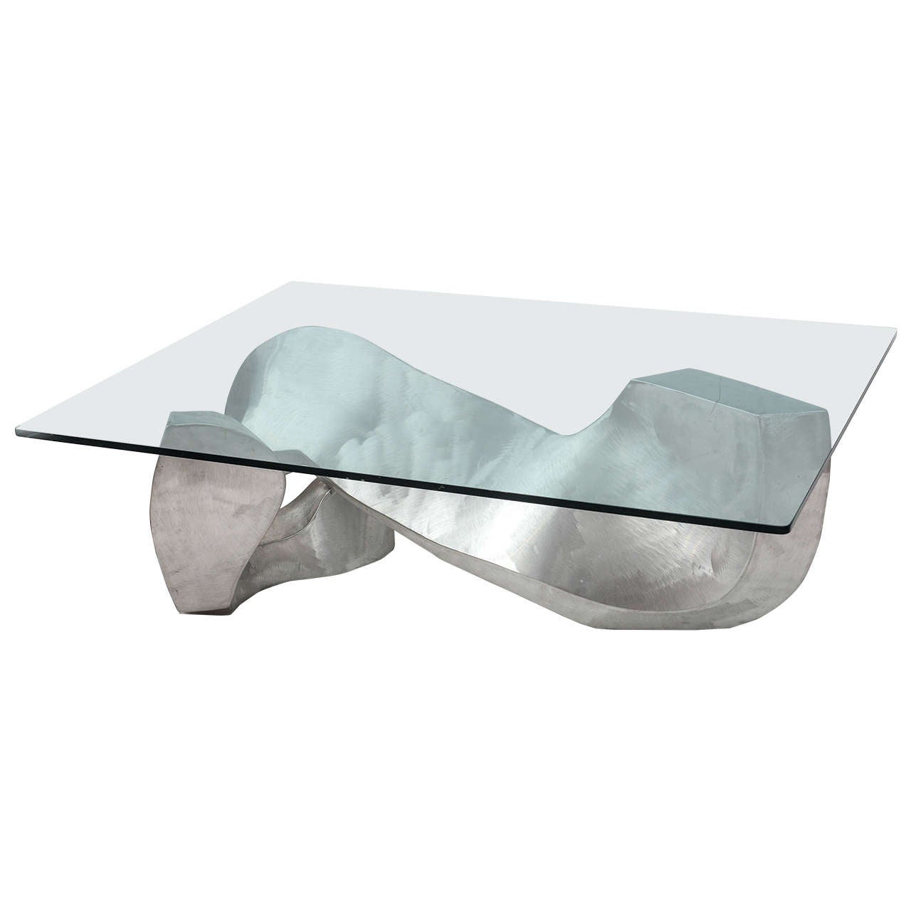 Bill Barrett Fabricated Aluminum Sculpture Coffee Table For Sale