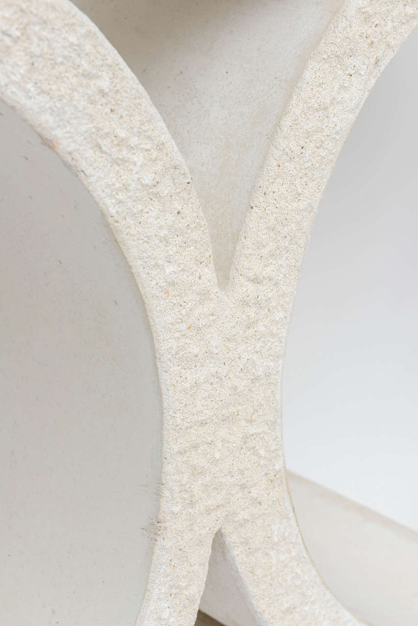 Karl Springer JMF Cast Stone Console In Excellent Condition In West Palm Beach, FL