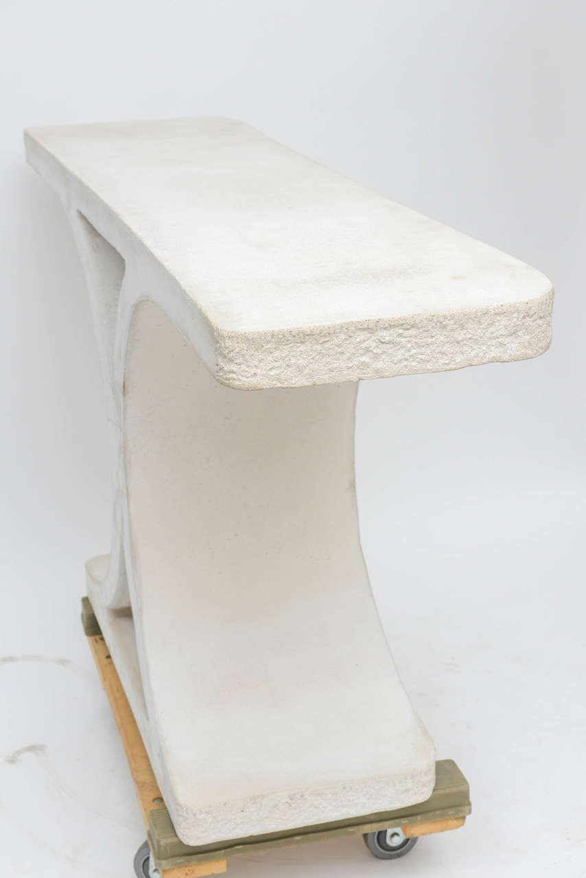 Late 20th Century Karl Springer JMF Cast Stone Console