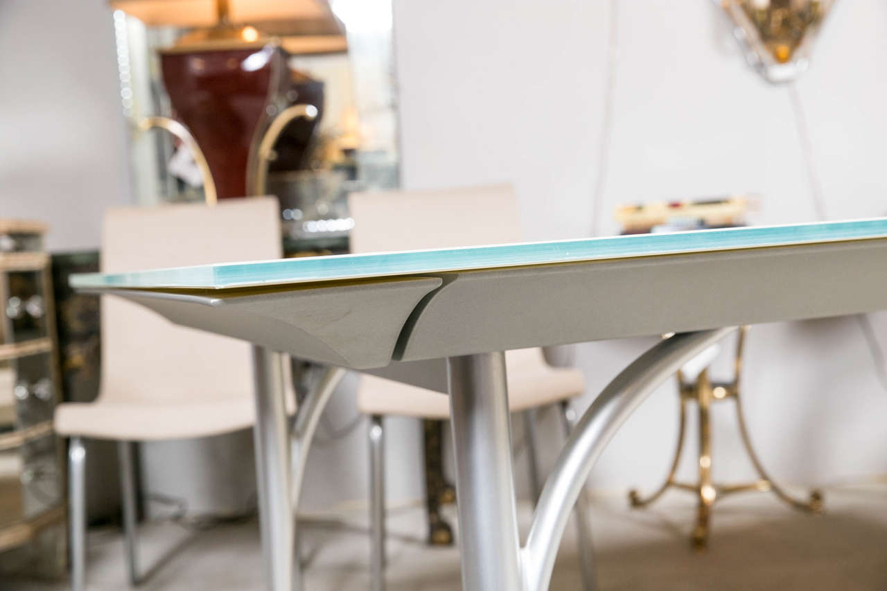 French Roche Bobois Dining Table with Extendable Leave