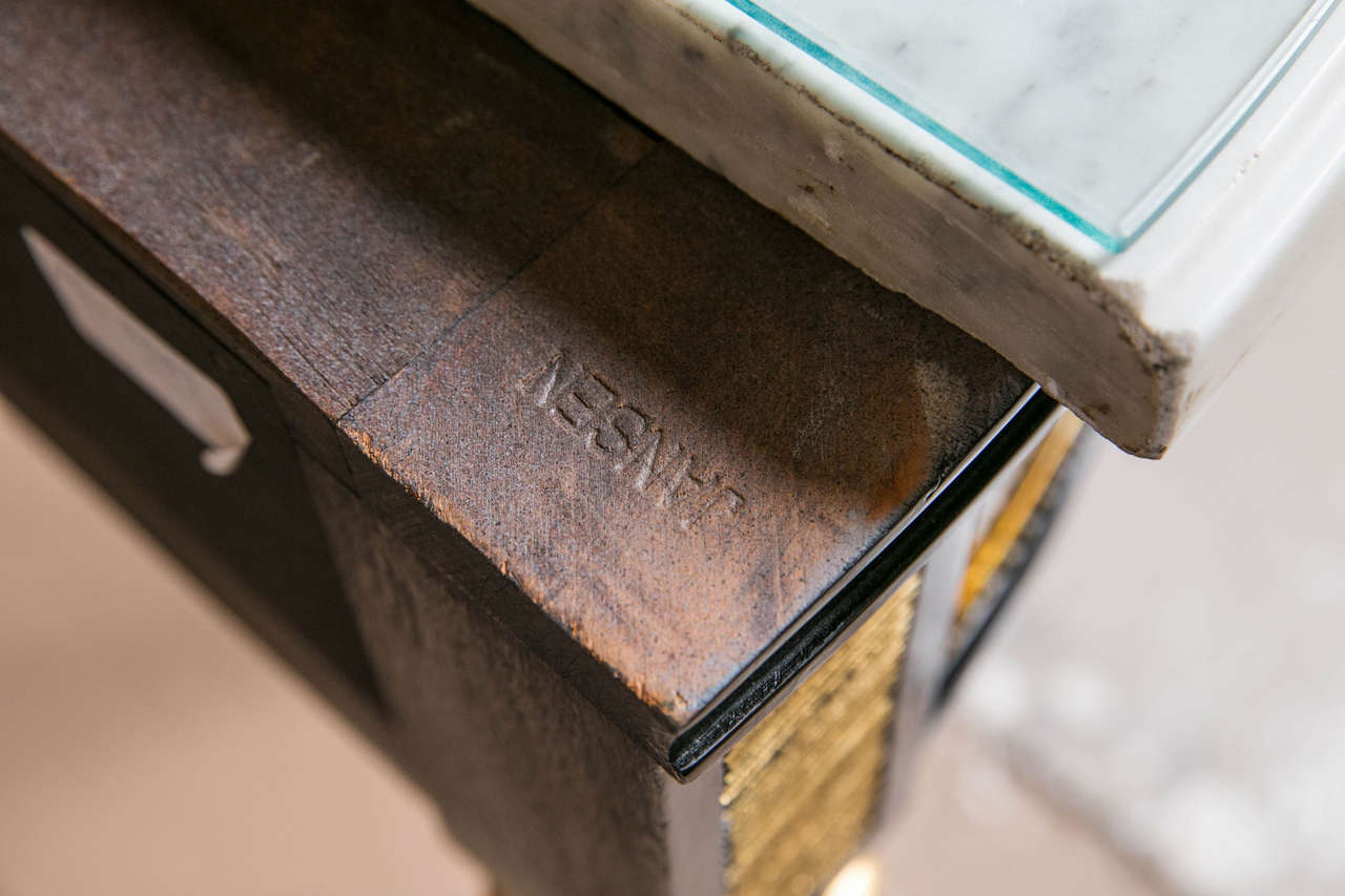 Fine Ebonized Marble-Top, Louis XVI Style Console by Jansen 4