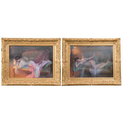 Pair of Pastels on Board by Oelphin Enjolras 6