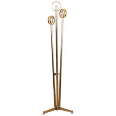 Steel and Bronze Floor Lamp by Maison Dominique, circa 1955-1960