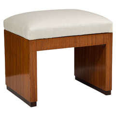 Early 20th Century Art Deco Style Palisander Bench 4
