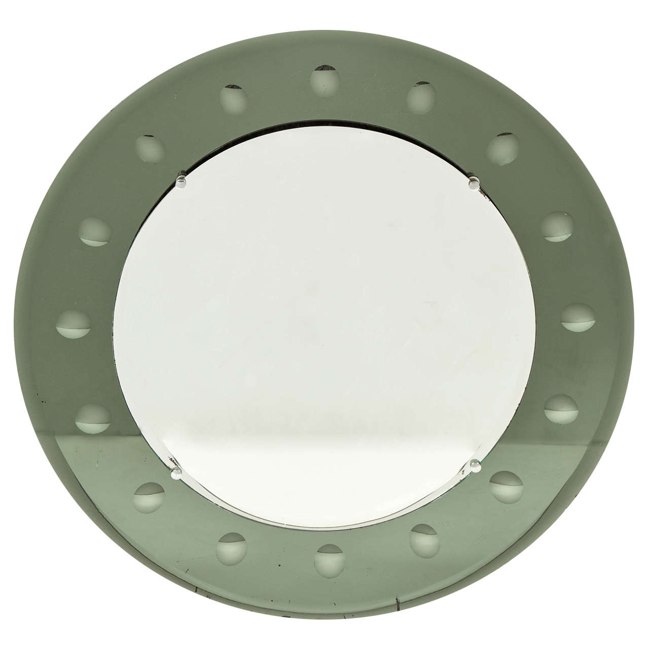 Round Mirror by Crystal Art, Italy, 1960s