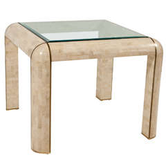 Polished Coral Games or Breakfast Table in the Style of Karl Springer