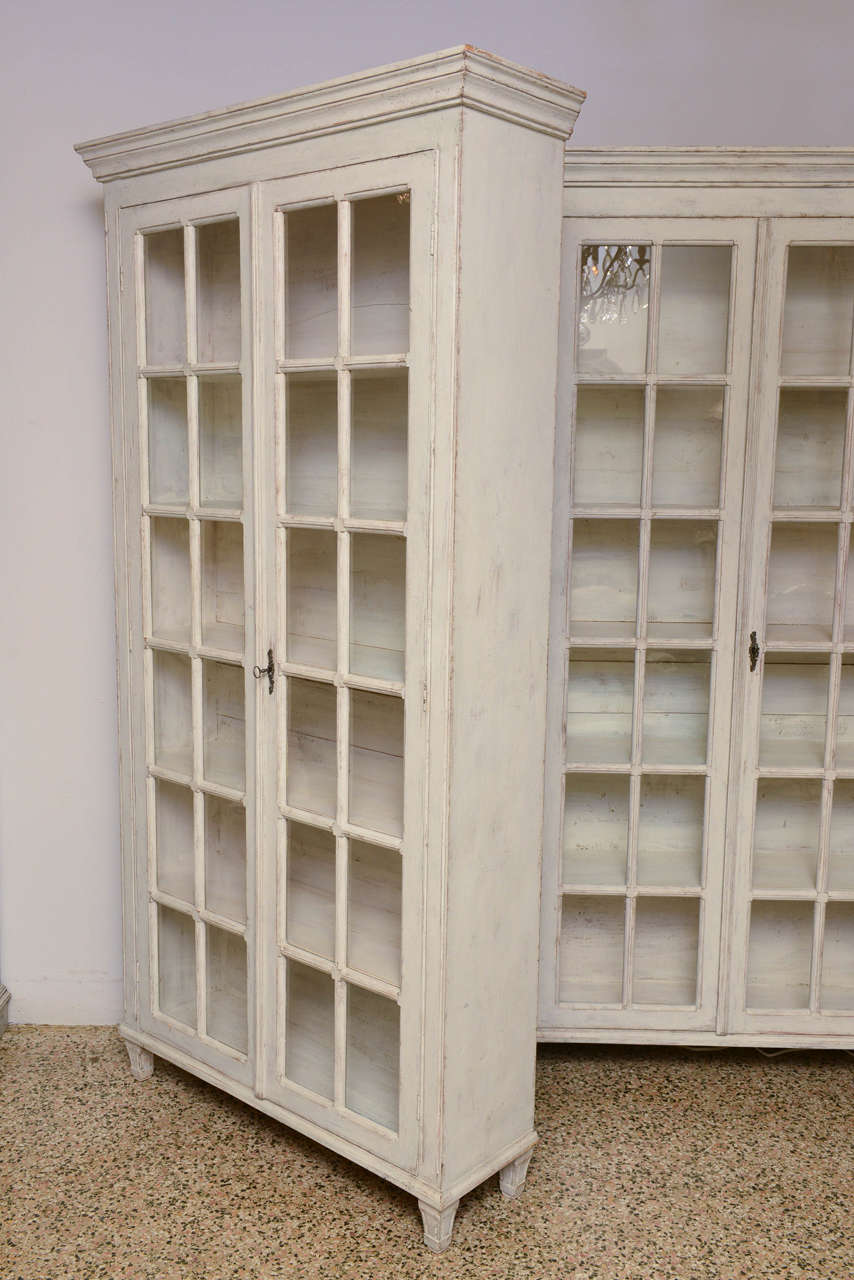 19th Century Pair of Swedish Antique Period Gustavian Book Cabinets 2