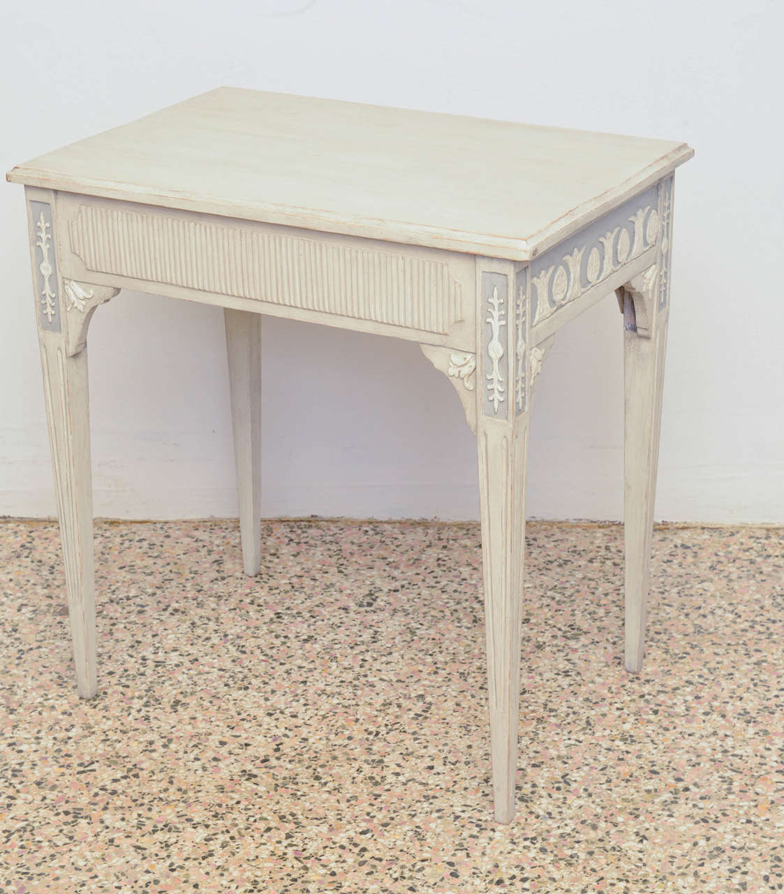 19th Century Antique Swedish Gustavian Table with Drawer 1