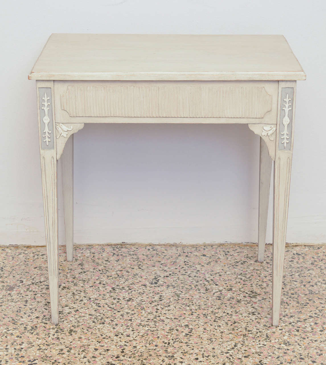 19th Century Antique Swedish Gustavian Table with Drawer 2