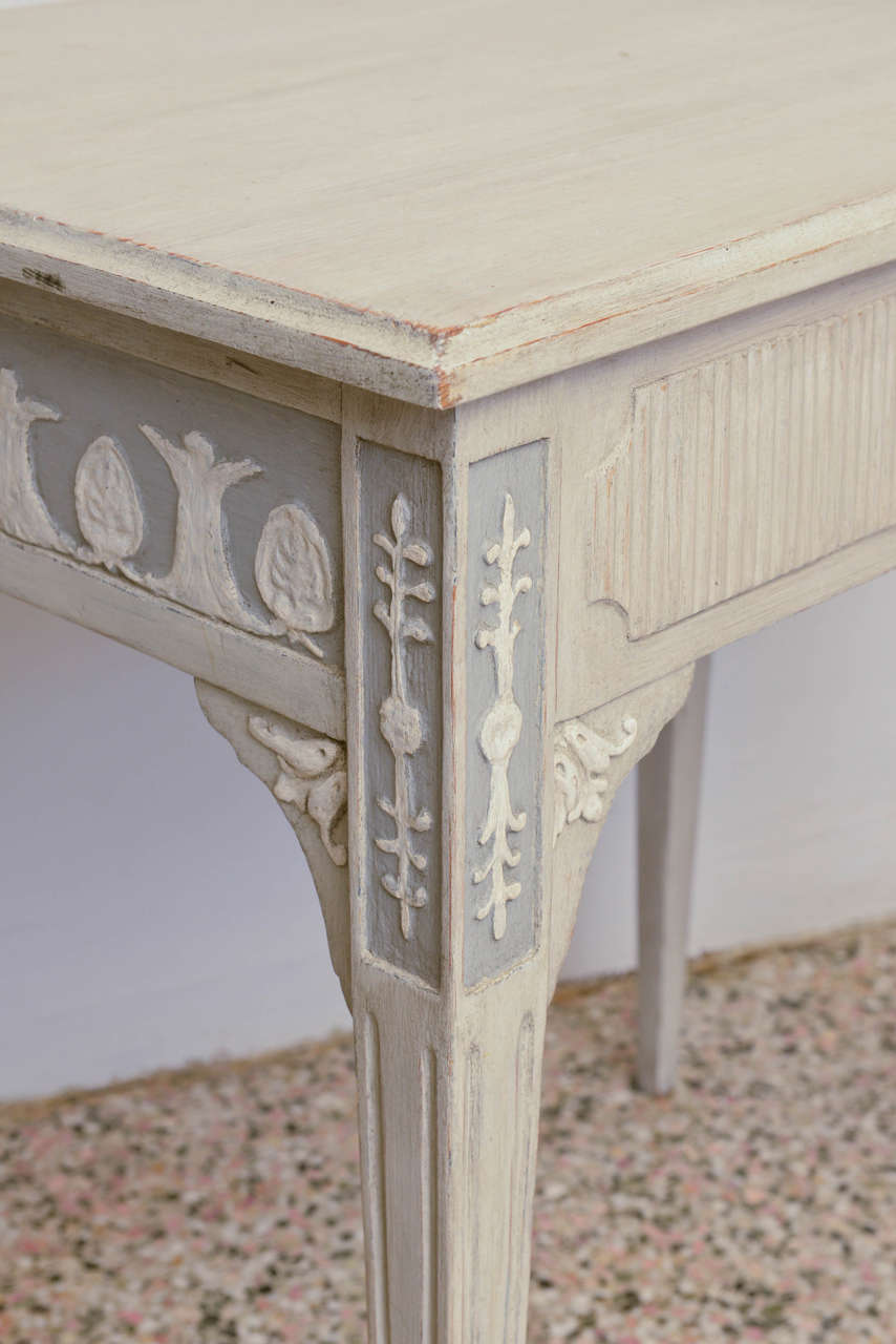 19th Century Antique Swedish Gustavian Table with Drawer 3