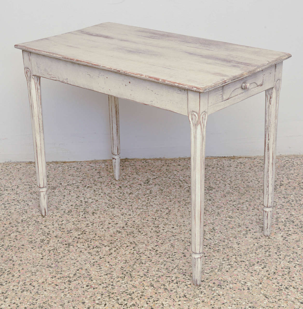 19th Century Antique Swedish Gustavian Table with Three Drawers 2
