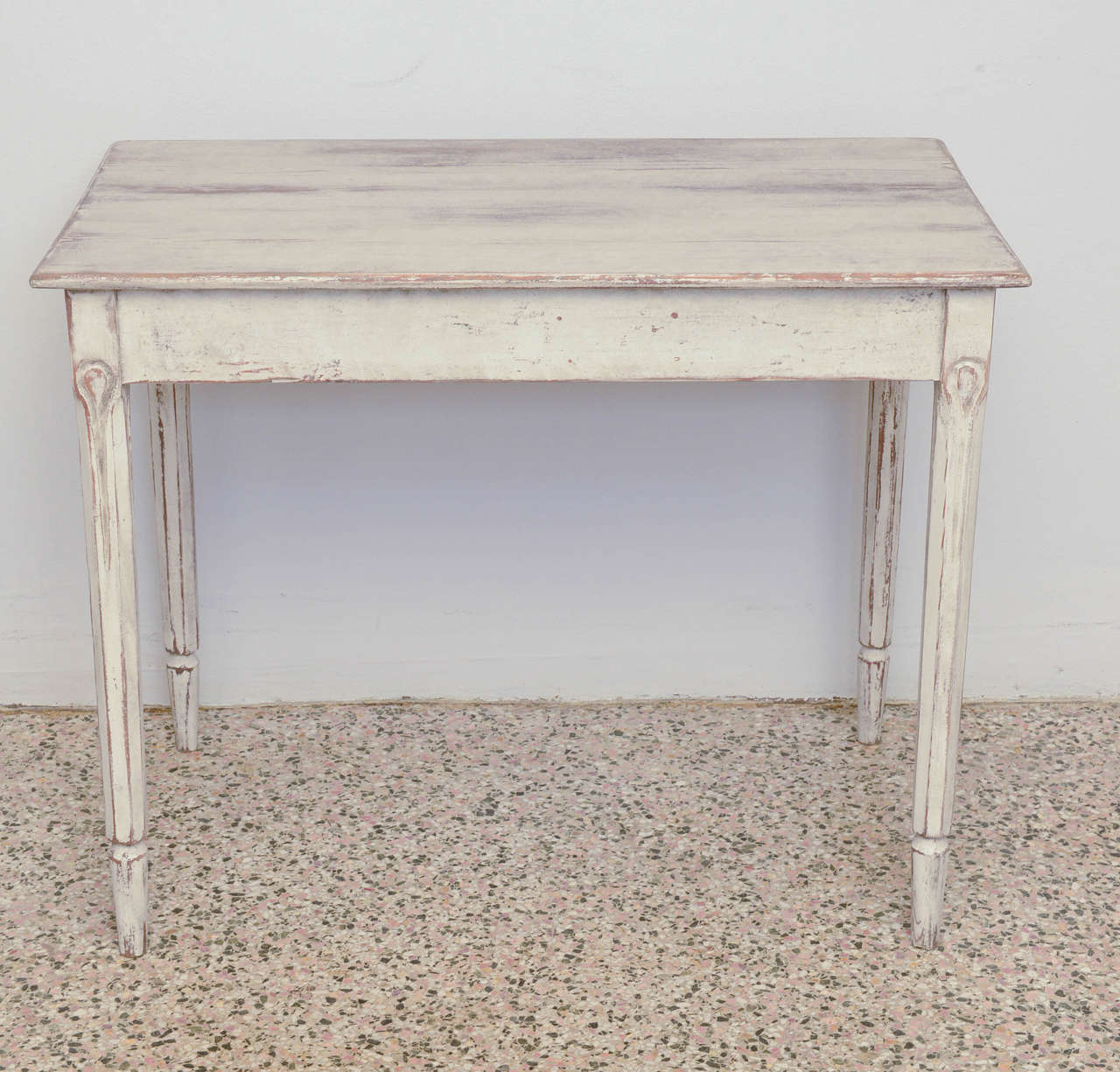 19th Century Antique Swedish Gustavian Table with Three Drawers 3