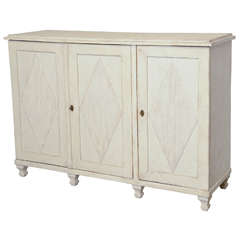 Antique Swedish Painted Tall, Late Gustavian Sideboard  Early 19th Century