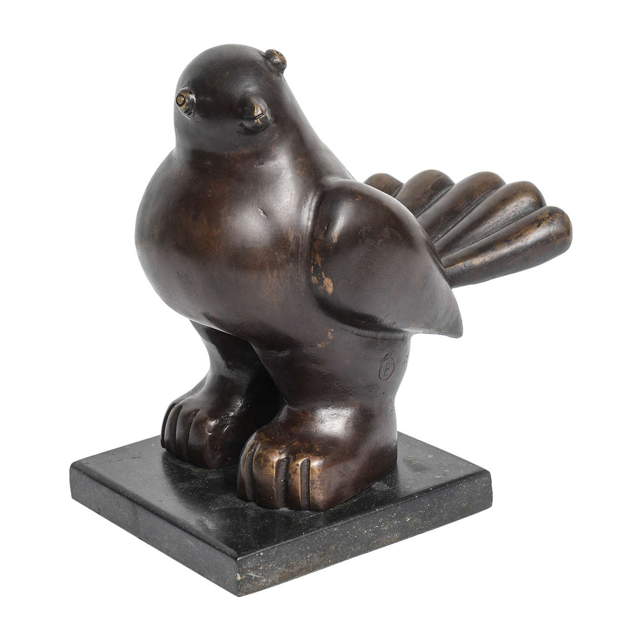 Bronze Bird on Marble Base