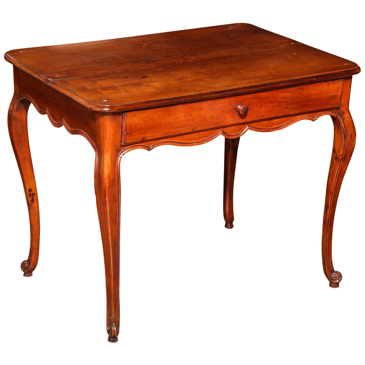 A 19th Century French Cherry Wood Writing Table For Sale