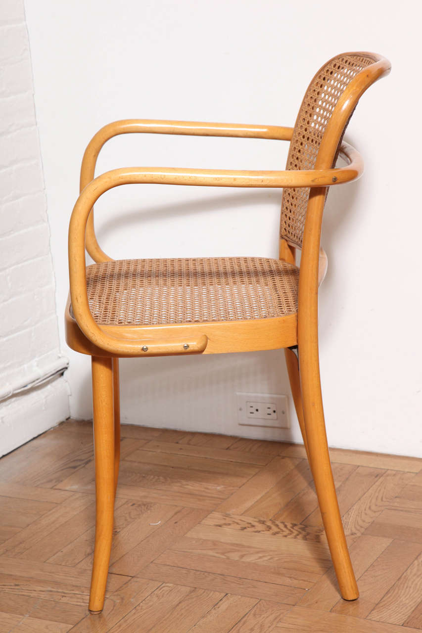 A Set of Six Vintage Bentwood and Caned Chairs, Vienna, c. 1960's 1