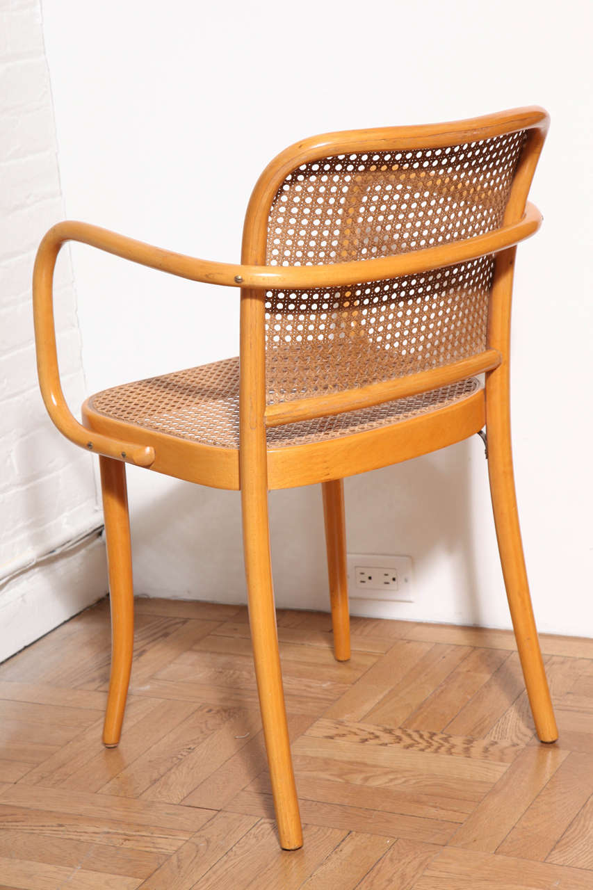 A Set of Six Vintage Bentwood and Caned Chairs, Vienna, c. 1960's 2