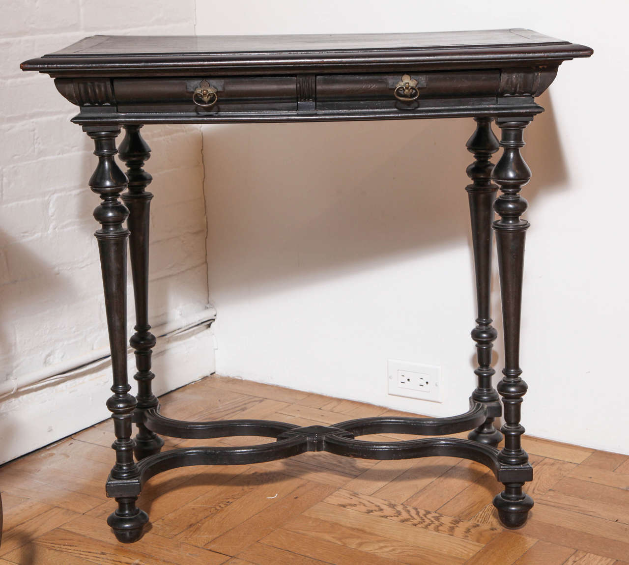 An Ebonized and Carved Jacobean Style End Table, France 19th Century