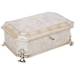 An Antique Silver Casket